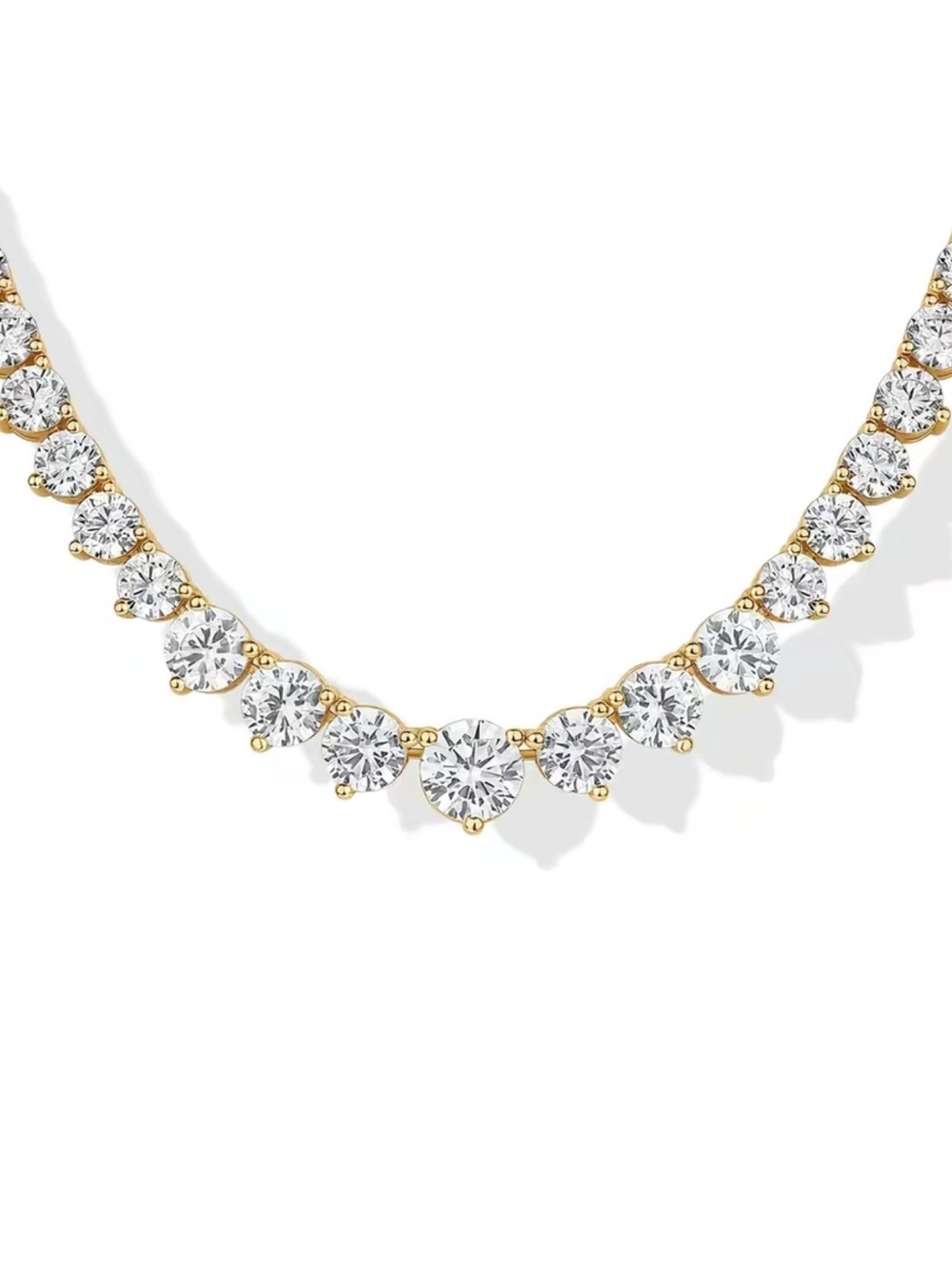 PAVOI | 14K Gold Plated Bridal Tennis Necklace - Picture 6 of 6